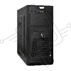 Компьютерный корпус Miditower ExeGate CP-603UB-UNS500 (ATX, БП UNS500 с вент. 12см, 2*USB, аудио, черный)