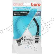 Кабель USB2.0 Buro USB A (m)/microUSB (m) 1м (BHP MICROUSB 1M FLAT), черный