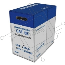 Кабель информационный Lanmaster NM-UTP5E4PR-CCA кат.5е U/UTP не экранированный 4X2 PVC внутренний 305м серый