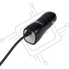 Автозарядка в прикуриватель microUSB (АЗУ) (5 V, 1000 mA) шнур спираль 1.2 м черный REXANT