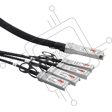 Кабель FIBO FT-Q40-4S10-DAC3m QSFP+ 40G to 4SFP+ 10G DAC модуль, медный кабель Belden, 3 метр
