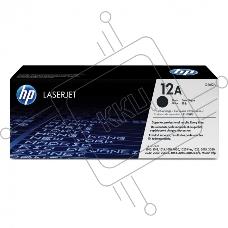 Картридж лазерный HP Q2612A черный для LaserJet 1010/1018/1020/1012/1015/3015/3020/3030 (2000стр.)