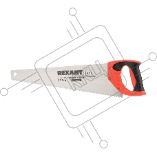 Ножовка по дереву REXANT «Зубец» 500 мм, 7-8 TPI, каленый зуб 2D, двухкомпонентная рукоятка