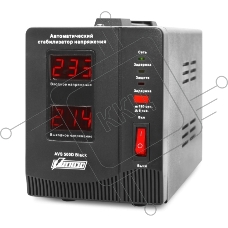Стабилизатор напряжения Powerman AVS 500D Black (500ВА, 5А, КПД 98%, циф. индикация вх./вых. напряж.)