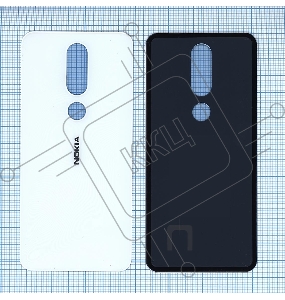 Задняя крышка для Nokia 6,1 Plus белая