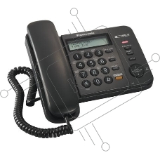 Телефон проводной Panasonic KX-TS2358RUB черный {АОН,Caller ID,ЖКД,блокировка набора,выключение микрофона,кнопка 