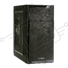 Компьютерный корпус Minitower Exegate QA-412U Black, mATX, <XP350, Black, 120mm>, 2*USB+2*USB3.0, Audio