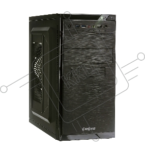Корпус Minitower Exegate QA-412U Black, mATX, <XP350, Black, 120mm>, 2*USB+2*USB3.0, Audio