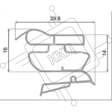Уплотнитель двери для холодильника Indesit, Ariston, Hotpoint, Stinol C00854017