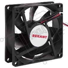 Вентилятор для корпуса Rexant RX 8025MS 24VDC черный, 80 мм, 2600 об/мин, 30 дБ, 2 pin
