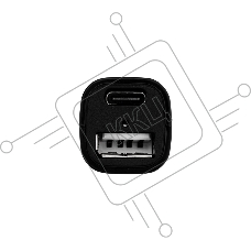 Зарядное устройство в прикуриватель REXANT USB x Type-C, 18W, с Quick charge, черный