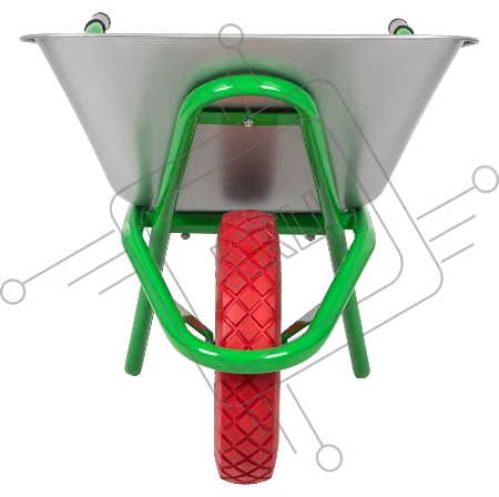 Тачка садово-строительная с PU колесом, грузоподъемность 180 кг, объем 90 л// Сибртех