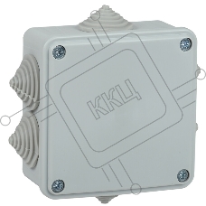 Коробка распаячная IEK КМ для о/п 100х100х45мм IP44 6 вводов (7035)