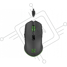 Мышь беспроводная Harper Gaming Spigot WGM-01 черный, 4000 dpi, радиоканал, USB, кнопки - 7
