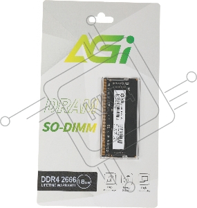 Оперативная память DDR4 16Gb 2666MHz AGi AGI266616SD138 SD138 RTL PC4-21300 CL19 SO-DIMM 260-pin 1.2В Ret