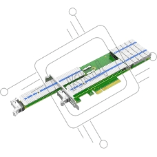 Адаптер для SSD LR-LINK PCle3.0 x8 2*M.2 NVMe Raid Adapter