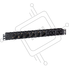 Блок розеток горизонтальный ExeGate ServerPro PDU-19H010 Al-5C136S-C14, 19
