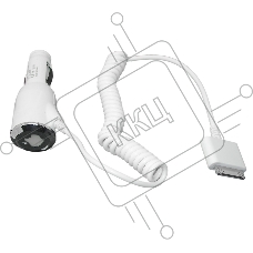Автомобильная зарядка для Apple iPhone4s,  iPhone4 (5V, 1A) белый