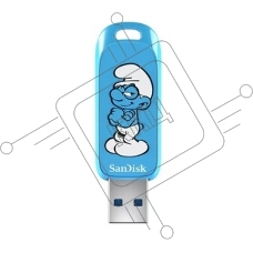 Флешка USB SanDisk Smurfs 64Gb SDCZIS-064G-G46, USB3.2, синяя