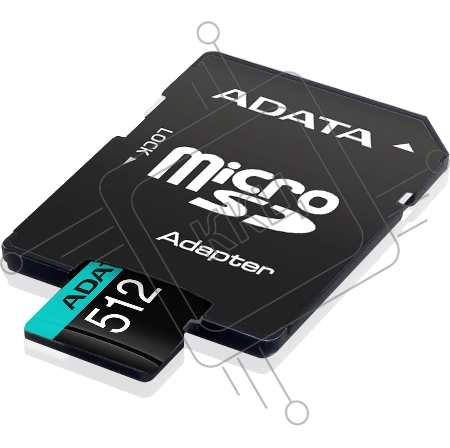 Карта памяти MICRO SDXC 512GB W/AD. AUSDX512GUI3V30SA2-RA1 ADATA