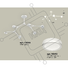 Светильник Ambrella light XB9055200/6 SWH/FR белый песок/белый матовый GX53 (C9055, N8412)