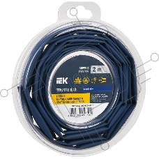 Трубка термоусадочная ТТУ нг-LS 6/3 син. (уп.2м) IEK UDR12-006-003-002-K07-T