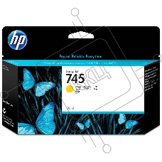 Картридж струйный HP 745 Желтый для HP DesignJet, 130ml