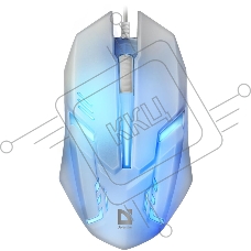 Мышь проводная Defender Cyber MB-560L белый, 1200 dpi, USB, кнопки - 3