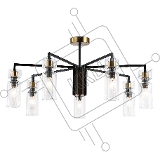 Люстра Ambrella light LH56115/7 BK/BS/CL черный/латунь/прозрачный E14*7 max 40W D705*350