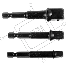 Набор KRAFTOOL EXPERT 26775-H3 адаптеров для торцовых головок 1/4''-1/2''-3/8'' 65 мм 3шт