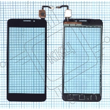 Сенсорное стекло (тачскрин) для Alcatel Idol X 6040D черное