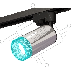 Светильник Ambrella light XT6325002 PSL/SBK/BL серебро полированное/черный песок/голубой MR16 GU5.3 (A2521, C6325, N6153)