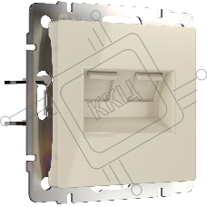 Розетка двойная Werkel Ethernet RJ-45 (слоновая кость) W1181103