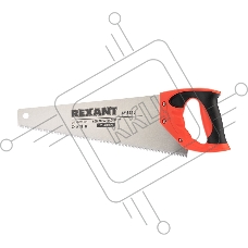 Ножовка по дереву REXANT «Зубец» 400 мм, 7-8 TPI, каленый зуб 2D, двухкомпонентная рукоятка