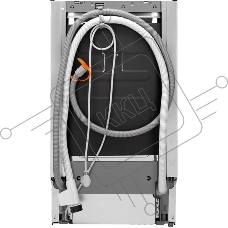 Встраиваемая посудомоечная машина AEG FSE73527P, загрузка на 10 комплектов посуды, сенсорное управление, 7 программ, 44.6x55x82 см, черный цвет, сушка: с открыванием дверцы, индикация на полу: проекция дисплея