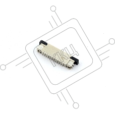Разъем FPC  Half Coverage Bottom Contact 0.8K-BX-12PWB 12 pin высота 2мм шаг 0,8мм