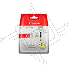 Картридж струйный CLI-451XLY (6475B001) для Canon PIXMA iP7240, MG5440, 6340, Желтый, 685стр.