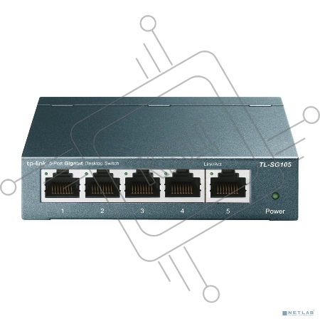 Коммутатор TP-Link SOHO  TL-SG105  5-port Desktop Gigabit Switch, 5 10/100/1000M RJ45 ports, metal case