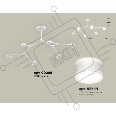 Светильник Ambrella light XB9055202/6 SWH/FR белый песок/белый матовый GX53 (C9055, N8444)
