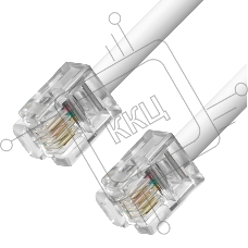 Телефонный шнур Greenconnect удлинитель для аппарата  0.5m GCR-TP6P4C-0.5m, 6P4C (джек 6p4c - jack 6p4c) белый Greenconnect Телефонный шнур удлинитель для аппарата  0.5m GCR-TP6P4C-0.5m, 6P4C (джек 6p4c - jack 6p4c) белый