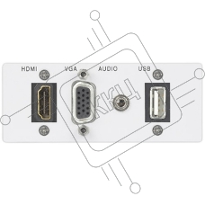 Модуль AV-подключений для HDMI, DisplayPort, VGA, стереоаудио, сети и USB Extron AAP SuperPlate 100 (white)