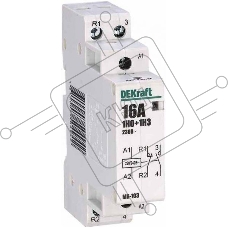 Модульный контактор 1НО+1НЗ 16А 230В МК-103 DEKraft Модульный контактор 1НО+1НЗ 16А 230В МК-103 DEKraft