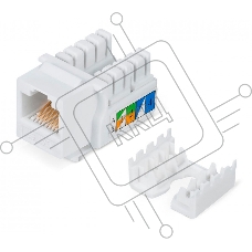 Модуль Hyperline WRLine WR-KJ-RJ45-C5E-90 информ. KeystoneRJ45 1 кат.5E UTP бел. (упак.:1шт)