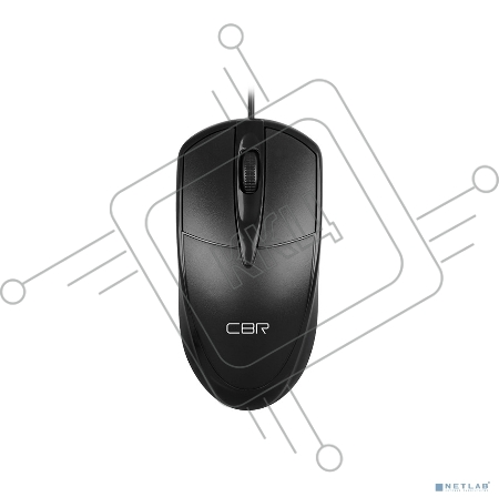 Мышь проводная CBR CM 121 Black, оптическая, USB, 1000 dpi, 3 кнопки и колесо прокрутки, длина кабеля 2 м, цвет чёрный