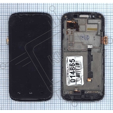 Дисплей для Huawei Ascend P1 LTE черный с рамкой
