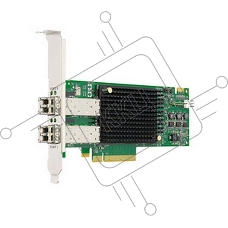 Контроллер Emulex LPe32002-M2 bulk Gen 6 (32GFC), 2-port, 32Gb/s, PCIe Gen3 x8, трансиверы установлены, LP+FH brackets, OEM