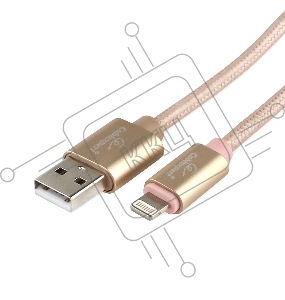 Кабель Cablexpert для Apple CC-U-APUSB02Gd-3M, AM/Lightning, серия Ultra, длина 3м, золотой, блистер