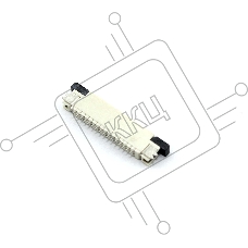 Разъем FPC  Half Coverage Bottom Contact 0.8K-BX-16PWB 16 pin высота 2мм шаг 0,8мм