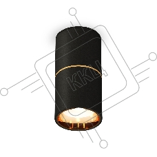 Светильник Ambrella Light XS6302082 SBK/PYG черный песок/золото желтое полированное MR16 GU5.3 (C6302, A2062, N6113)