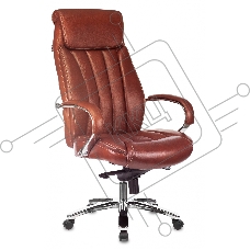 Кресло руководителя Бюрократ T-9922SL светло-коричневый Leather Eichel кожа крестовина металл хром Кресло руководителя Бюрократ T-9922SL светло-коричневый Leather Eichel кожа крестовина металл хром